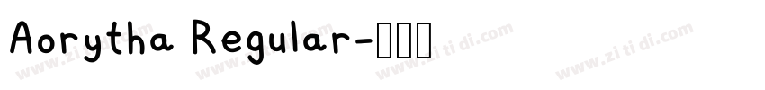 Aorytha Regular字体转换